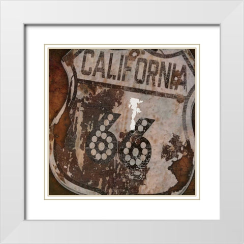 California White Modern Wood Framed Art Print with Double Matting by Lewis, Sheldon