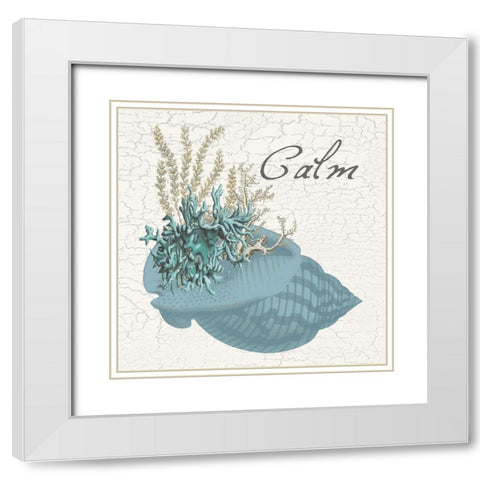 Coastal Bouquet 2 White Modern Wood Framed Art Print with Double Matting by Lewis, Sheldon