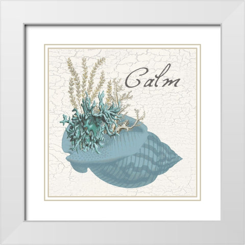 Coastal Bouquet 2 White Modern Wood Framed Art Print with Double Matting by Lewis, Sheldon