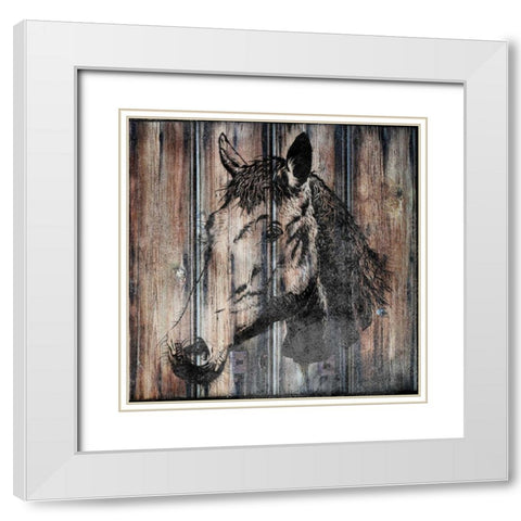 On The Farm White Modern Wood Framed Art Print with Double Matting by Lewis, Sheldon