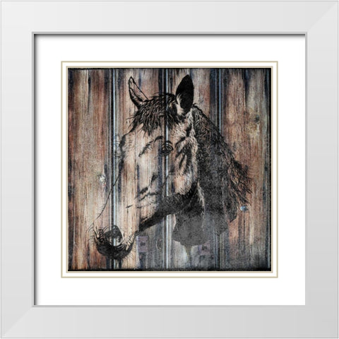 On The Farm White Modern Wood Framed Art Print with Double Matting by Lewis, Sheldon
