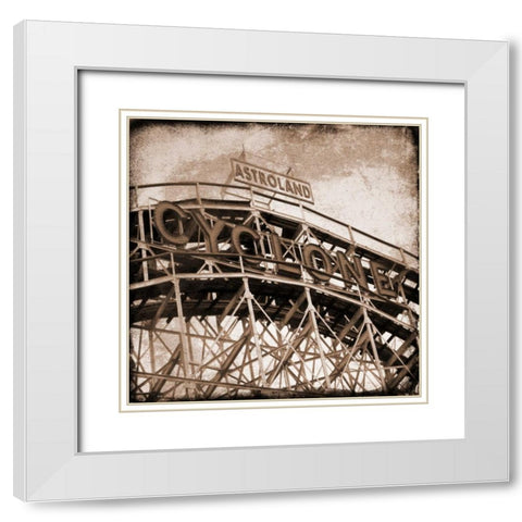 Cyclone White Modern Wood Framed Art Print with Double Matting by Lewis, Sheldon