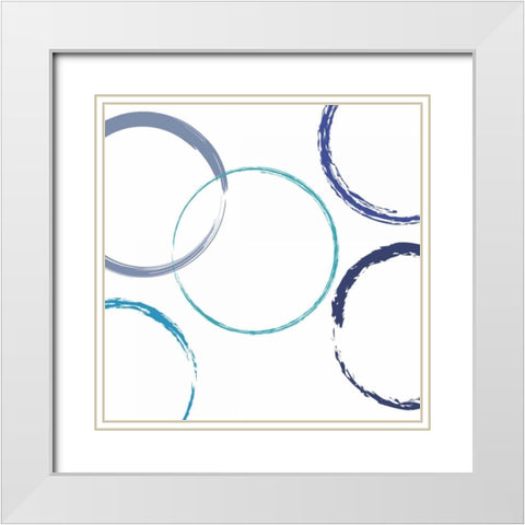 Circular Intent White Modern Wood Framed Art Print with Double Matting by Lewis, Sheldon