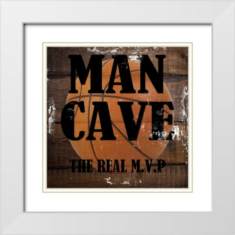 Man Cave MVP White Modern Wood Framed Art Print with Double Matting by Lewis, Sheldon