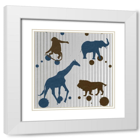 All Together 2 White Modern Wood Framed Art Print with Double Matting by Lewis, Sheldon