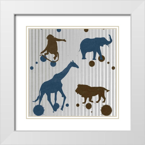 All Together 2 White Modern Wood Framed Art Print with Double Matting by Lewis, Sheldon