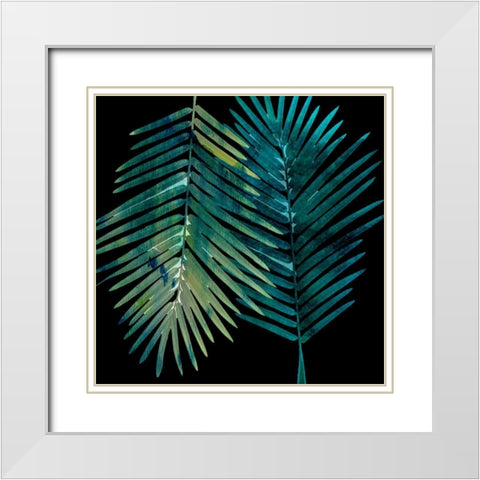 Watercolor Burst White Modern Wood Framed Art Print with Double Matting by Lewis, Sheldon