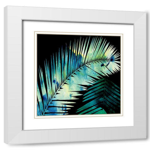Watercolor Burst 2 White Modern Wood Framed Art Print with Double Matting by Lewis, Sheldon