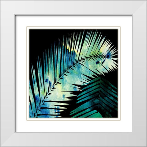 Watercolor Burst 2 White Modern Wood Framed Art Print with Double Matting by Lewis, Sheldon