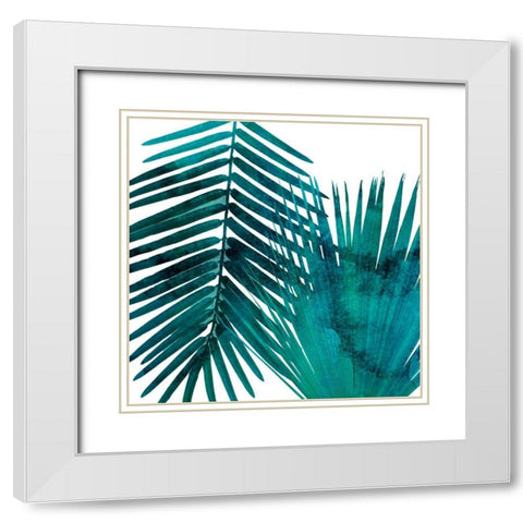 Watercolor Burst 3 White Modern Wood Framed Art Print with Double Matting by Lewis, Sheldon