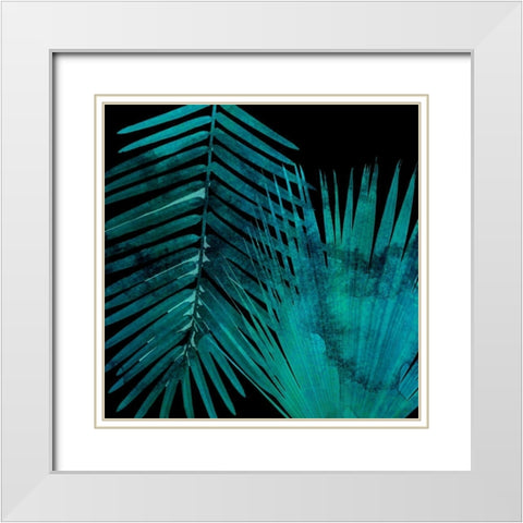 Watercolor Burst 3 White Modern Wood Framed Art Print with Double Matting by Lewis, Sheldon