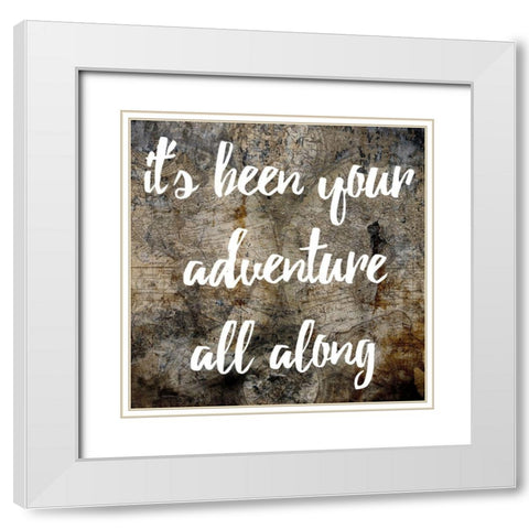 The World Awaits White Modern Wood Framed Art Print with Double Matting by Lewis, Sheldon