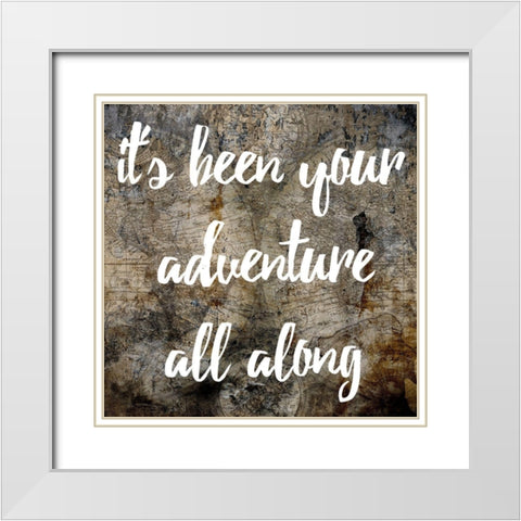 The World Awaits White Modern Wood Framed Art Print with Double Matting by Lewis, Sheldon