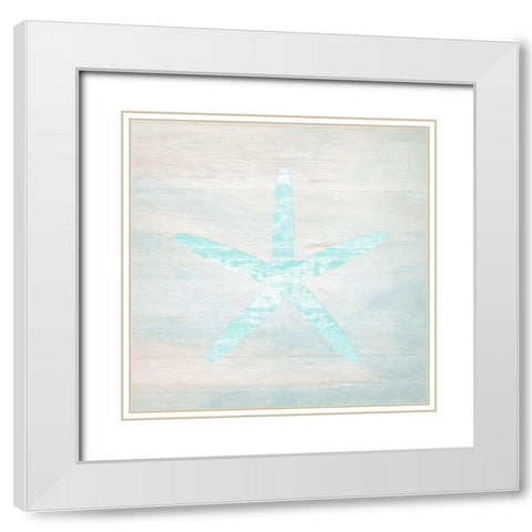 At The Beach House 2 White Modern Wood Framed Art Print with Double Matting by Lewis, Sheldon