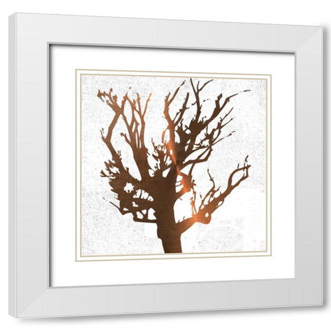 Tree of Wisdom 3 White Modern Wood Framed Art Print with Double Matting by Lewis, Sheldon