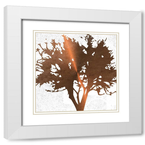 Tree of Wisdom 4 White Modern Wood Framed Art Print with Double Matting by Lewis, Sheldon