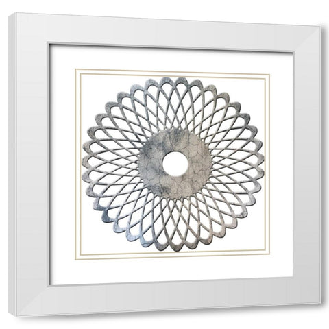 Traditional Geo White Modern Wood Framed Art Print with Double Matting by Lewis, Sheldon