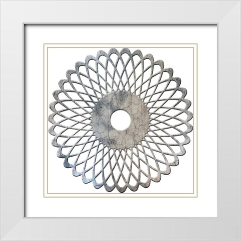 Traditional Geo White Modern Wood Framed Art Print with Double Matting by Lewis, Sheldon