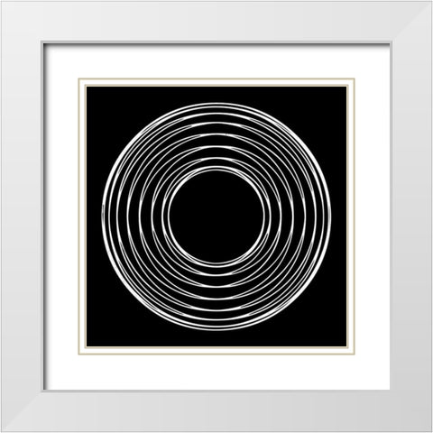 Retrospect 1 White Modern Wood Framed Art Print with Double Matting by Lewis, Sheldon