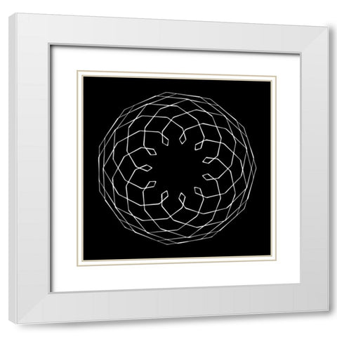 Retrospect 3 White Modern Wood Framed Art Print with Double Matting by Lewis, Sheldon