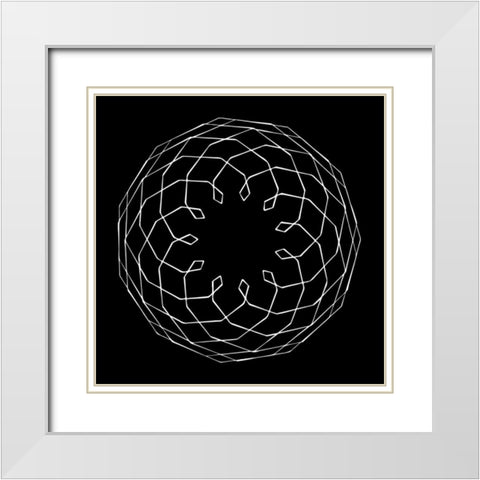 Retrospect 3 White Modern Wood Framed Art Print with Double Matting by Lewis, Sheldon