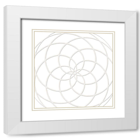 Snow White 1 White Modern Wood Framed Art Print with Double Matting by Lewis, Sheldon