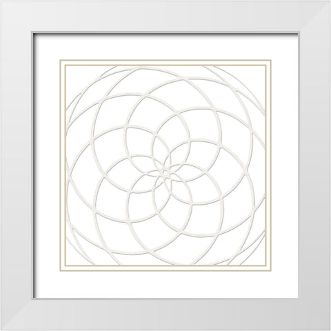 Snow White 1 White Modern Wood Framed Art Print with Double Matting by Lewis, Sheldon