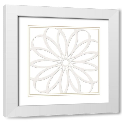 Snow White 2 White Modern Wood Framed Art Print with Double Matting by Lewis, Sheldon