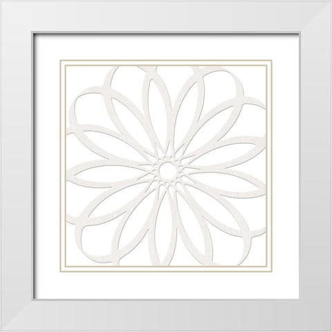 Snow White 2 White Modern Wood Framed Art Print with Double Matting by Lewis, Sheldon