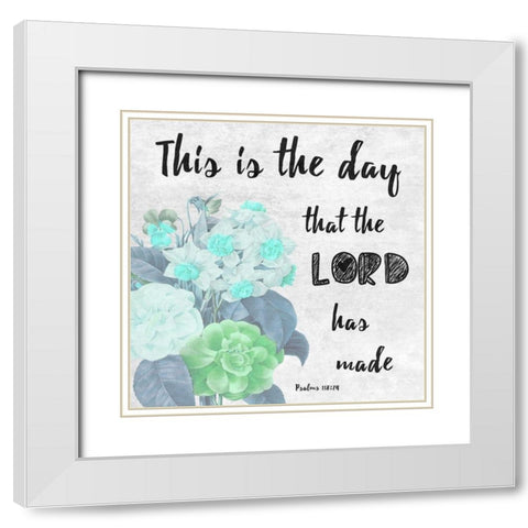 This Is The Day White Modern Wood Framed Art Print with Double Matting by Lewis, Sheldon