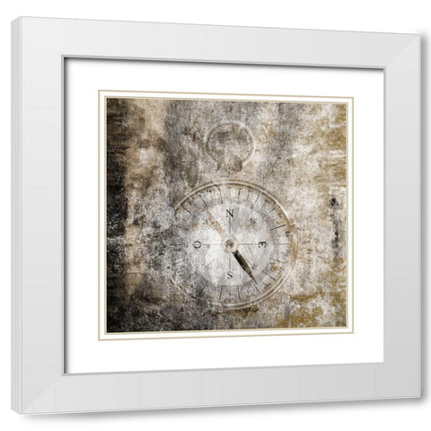 Travel Wisely White Modern Wood Framed Art Print with Double Matting by Lewis, Sheldon