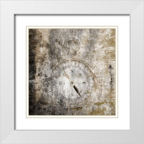 Travel Wisely White Modern Wood Framed Art Print with Double Matting by Lewis, Sheldon