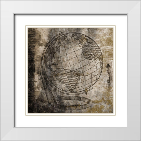 Travel All Over White Modern Wood Framed Art Print with Double Matting by Lewis, Sheldon