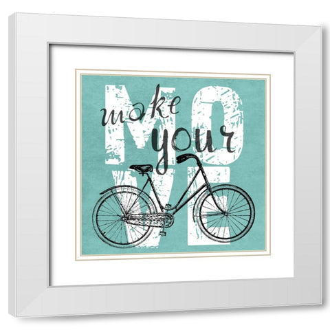 Make Your Move White Modern Wood Framed Art Print with Double Matting by Lewis, Sheldon
