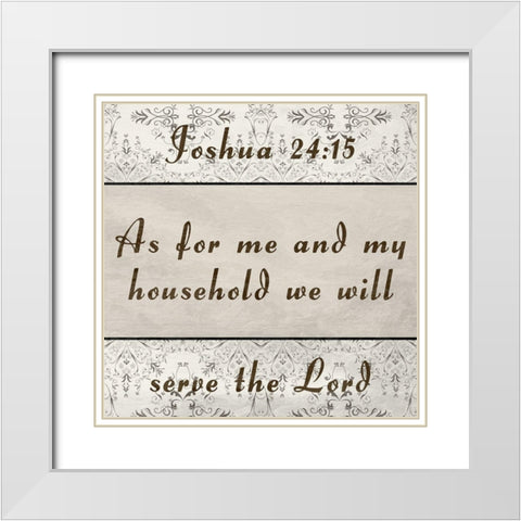 Serve The Lord White Modern Wood Framed Art Print with Double Matting by Lewis, Sheldon