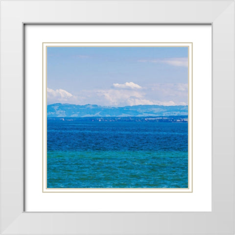 Evening At The Coast White Modern Wood Framed Art Print with Double Matting by Lewis, Sheldon
