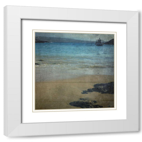 Drift Wood 2 White Modern Wood Framed Art Print with Double Matting by Lewis, Sheldon