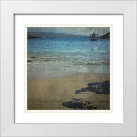Drift Wood 2 White Modern Wood Framed Art Print with Double Matting by Lewis, Sheldon