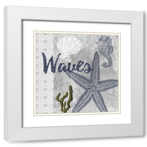 Life At The Coast 2 White Modern Wood Framed Art Print with Double Matting by Lewis, Sheldon