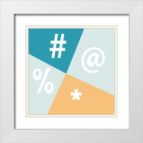 Cool Signs White Modern Wood Framed Art Print with Double Matting by Lewis, Sheldon