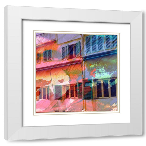 Architectural Color 2 White Modern Wood Framed Art Print with Double Matting by Lewis, Sheldon
