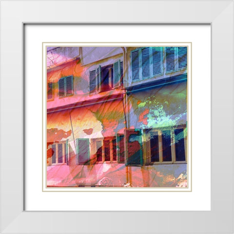 Architectural Color 2 White Modern Wood Framed Art Print with Double Matting by Lewis, Sheldon