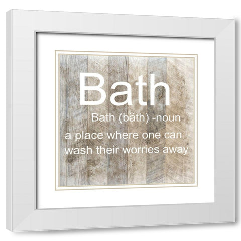 Bath Place White Modern Wood Framed Art Print with Double Matting by Lewis, Sheldon