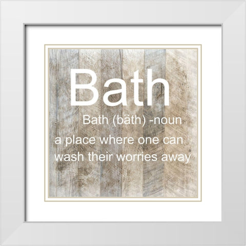 Bath Place White Modern Wood Framed Art Print with Double Matting by Lewis, Sheldon