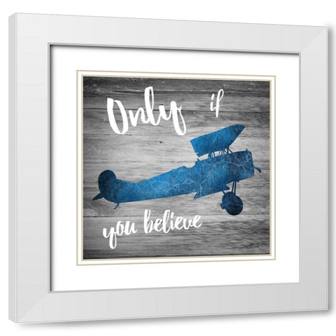 Fly 2 White Modern Wood Framed Art Print with Double Matting by Lewis, Sheldon
