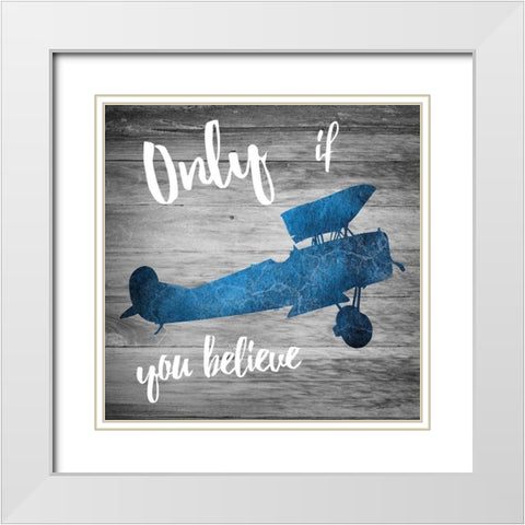 Fly 2 White Modern Wood Framed Art Print with Double Matting by Lewis, Sheldon