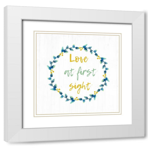 Love At First Sight White Modern Wood Framed Art Print with Double Matting by Lewis, Sheldon