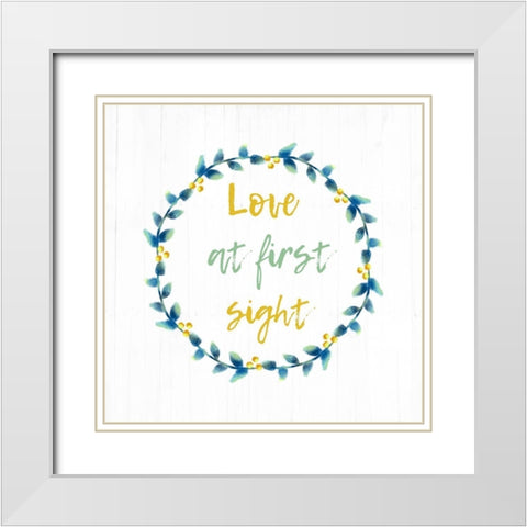 Love At First Sight White Modern Wood Framed Art Print with Double Matting by Lewis, Sheldon