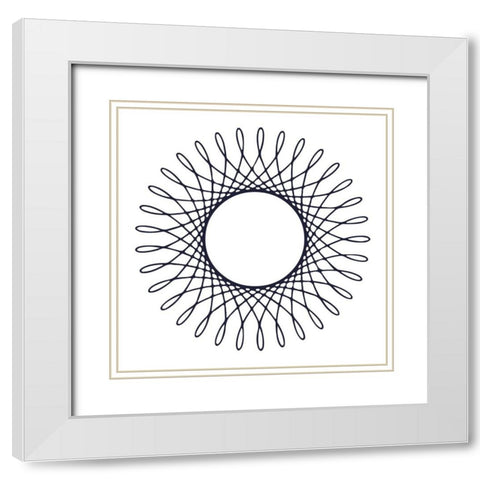 Royal Gate Navy 1 White Modern Wood Framed Art Print with Double Matting by Lewis, Sheldon