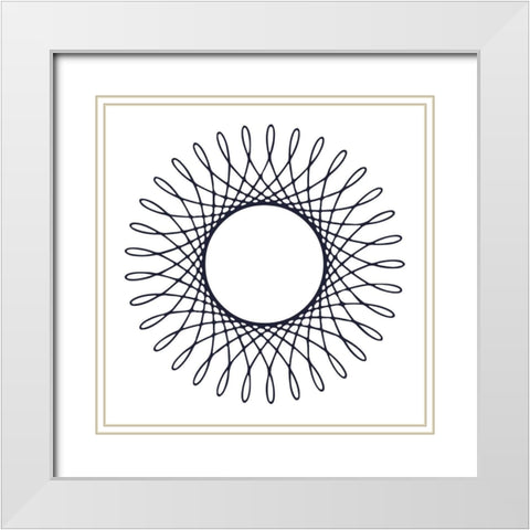Royal Gate Navy 1 White Modern Wood Framed Art Print with Double Matting by Lewis, Sheldon